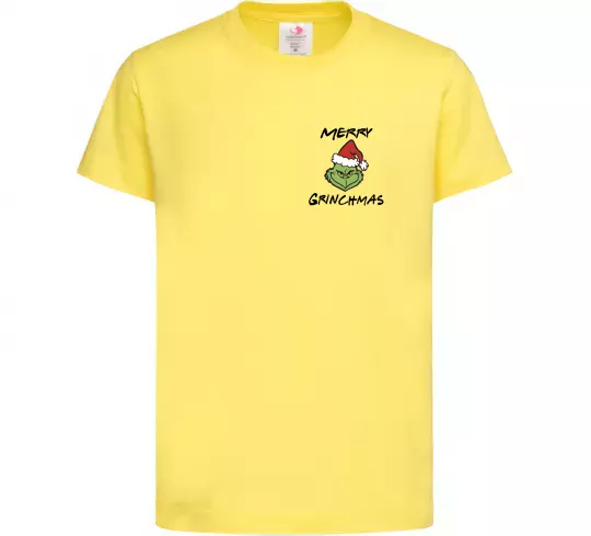 Детская футболка Merry Grinchmas Лимонный фото