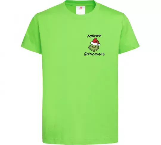 Детская футболка Merry Grinchmas Лаймовый фото