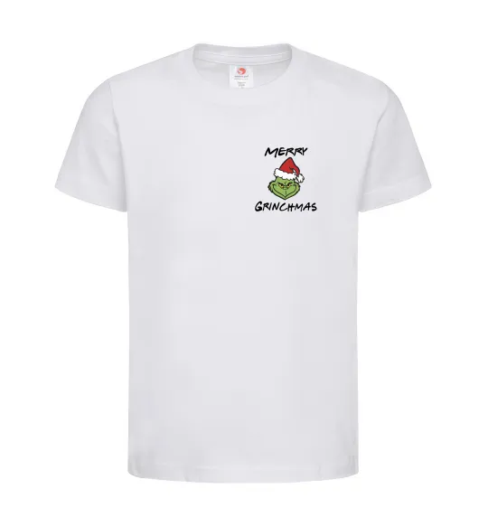 Детская футболка Merry Grinchmas Белый фото