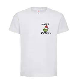 Детская футболка Merry Grinchmas Белый фото