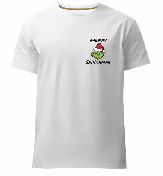 Чоловіча преміум футболка Merry Grinchmas Білий фото