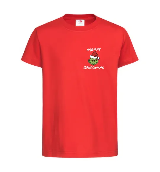 Детская футболка Merry Grinchmas Красный фото