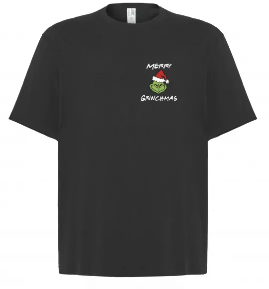 Футболка Оверсайз Merry Grinchmas Черный фото