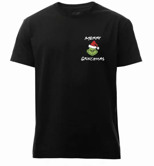 Чоловіча преміум футболка Merry Grinchmas Чорний фото