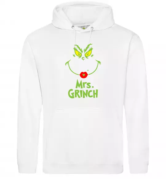 Жіноча толстовка (худі) Mrs.Grinch Білий фото