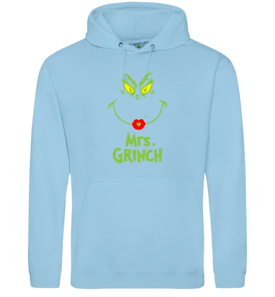Женская толстовка (худи) Mrs.Grinch Голубой фото