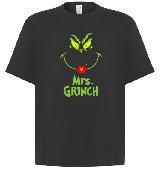 Футболка Оверсайз Mrs.Grinch Чорний фото