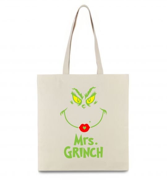 Эко-сумка Mrs.Grinch Бежевый фото