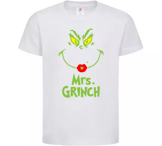 Дитяча футболка Mrs.Grinch Білий фото