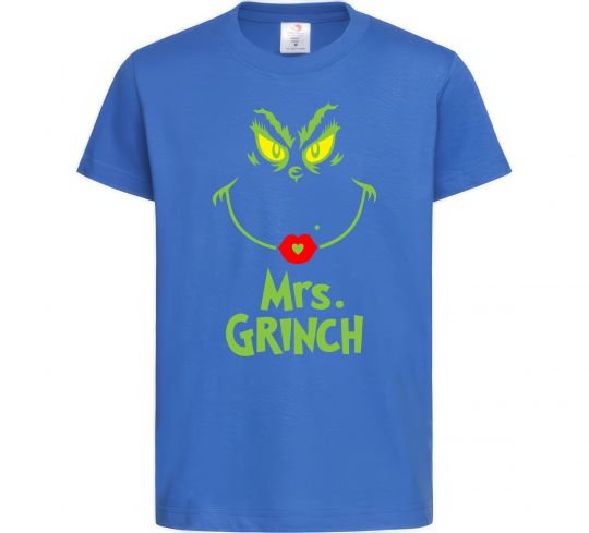 Детская футболка Mrs.Grinch Ярко-синий фото