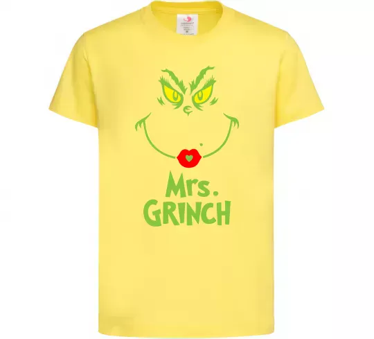 Дитяча футболка Mrs.Grinch Лимонний фото