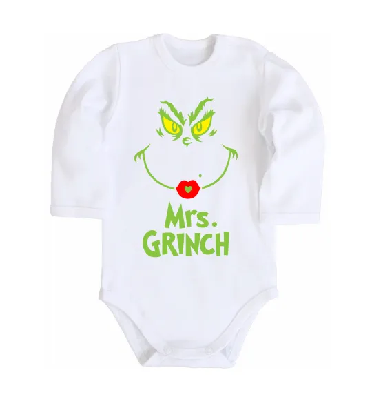 Детский боди Mrs.Grinch Белый фото