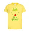 Детская футболка Mrs.Grinch Лимонный фото