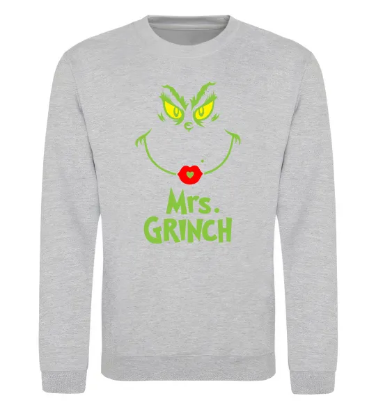 Світшот Mrs.Grinch Сірий меланж фото