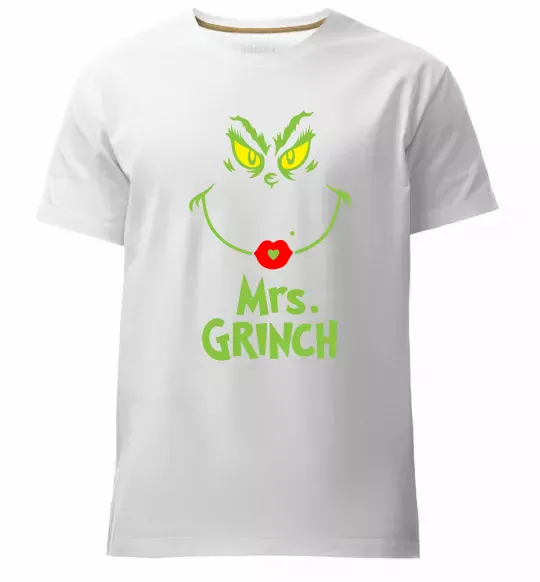 Чоловіча преміум футболка Mrs.Grinch Білий фото