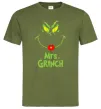 Мужская футболка Mrs.Grinch Оливковый фото