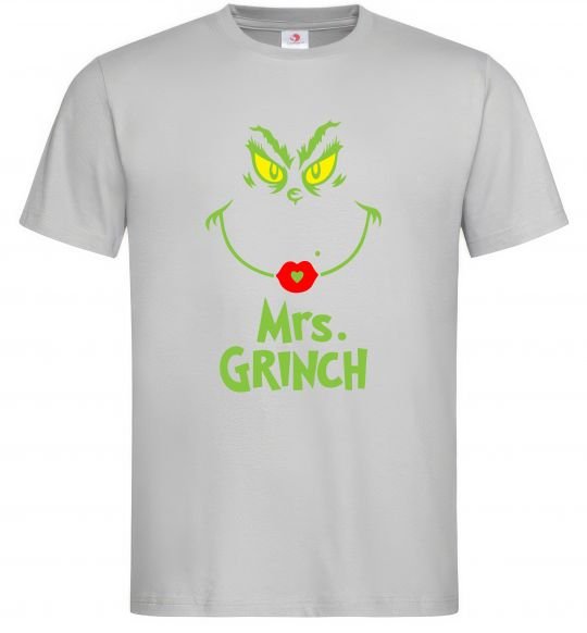 Мужская футболка Mrs.Grinch Серый фото