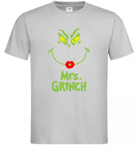 Мужская футболка Mrs.Grinch Серый фото