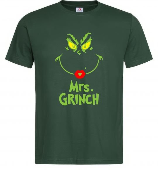 Мужская футболка Mrs.Grinch Темно-зеленый фото