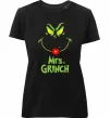 Женская премиум футболка Mrs.Grinch Черный фото