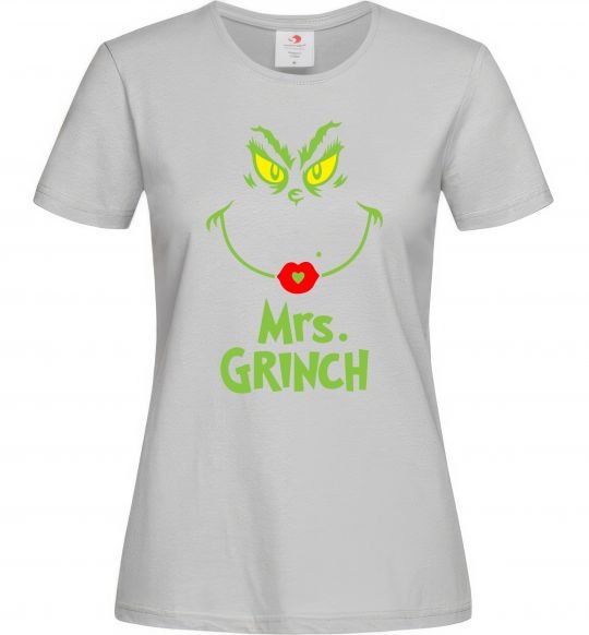 Женская футболка Mrs.Grinch Серый фото