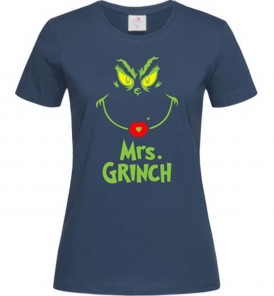 Женская футболка Mrs.Grinch Темно-синий фото