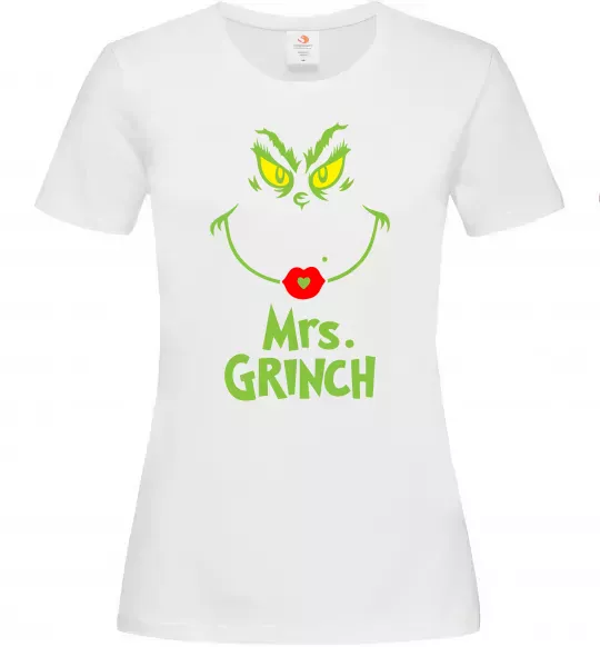 Женская футболка Mrs.Grinch Белый фото