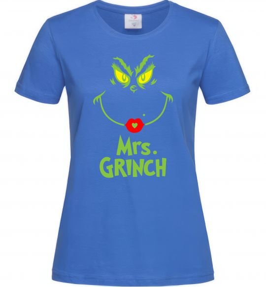 Женская футболка Mrs.Grinch Ярко-синий фото