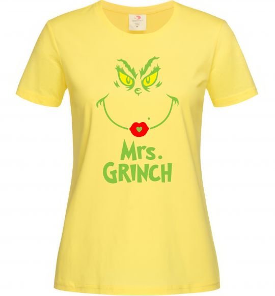 Женская футболка Mrs.Grinch Лимонный фото