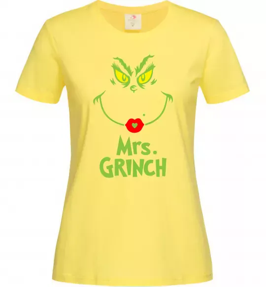 Женская футболка Mrs.Grinch Лимонный фото