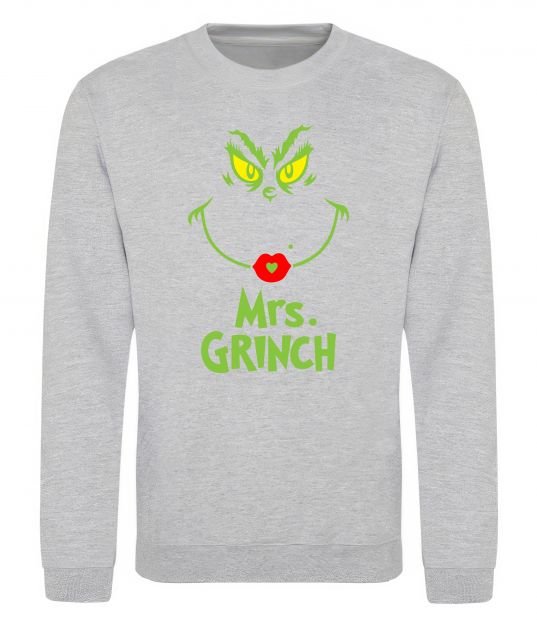 Свитшот Mrs.Grinch Серый меланж фото