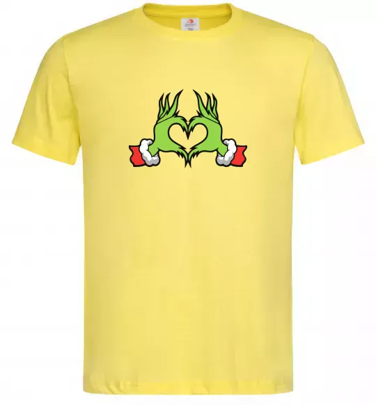 Мужская футболка Грінч сердечко Лимонный фото