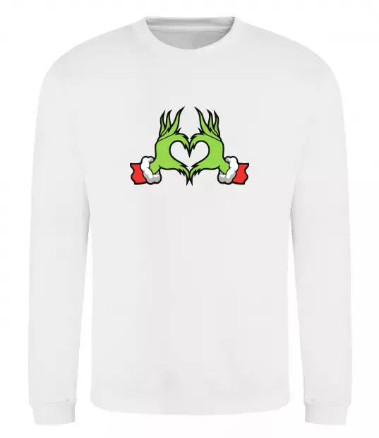 Світшот Грінч сердечко Білий фото