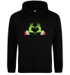 Мужская толстовка (худи) Грінч сердечко Черный фото