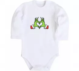 Детский боди Грінч сердечко Белый фото