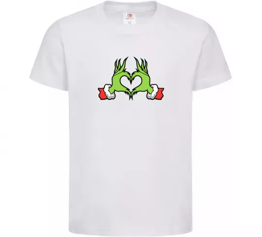 Детская футболка Грінч сердечко Белый фото