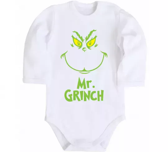 Дитячий бодік Mr.Grinch Білий фото