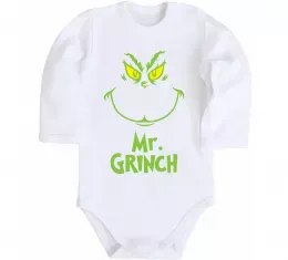 Детский боди Mr.Grinch Белый фото