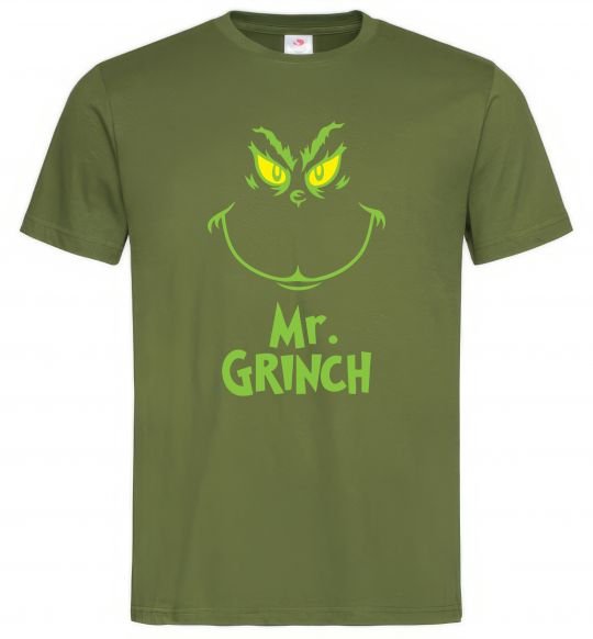 Мужская футболка Mr.Grinch Оливковый фото