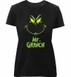 Жіноча преміум футболка Mr.Grinch Чорний фото