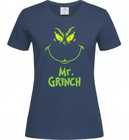 Женская футболка Mr.Grinch Темно-синий фото
