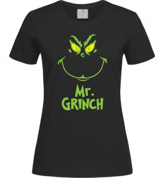 Женская футболка Mr.Grinch Черный фото