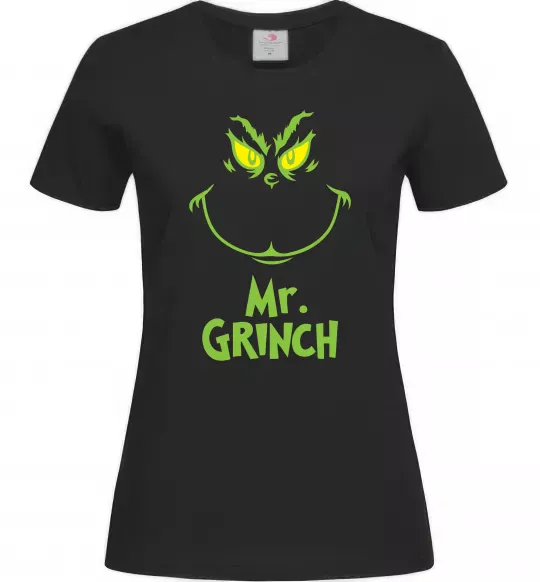 Женская футболка Mr.Grinch Черный фото