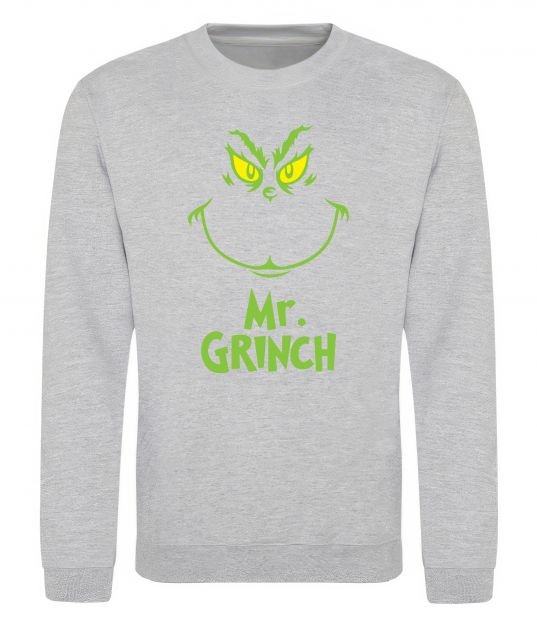 Свитшот Mr.Grinch Серый меланж фото