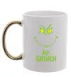 Чашка з кольоровою ручкою Mr.Grinch Золото фото