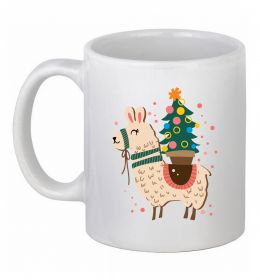 Чашка керамічна Лама з ялинкою Чашка керамічна Лама з ялинкою