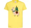 Детская футболка Лама з ялинкою Лимонный Детская футболка Лама з ялинкою Лимонный фото