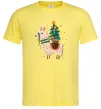 Чоловіча футболка Лама з ялинкою Лимонний фото