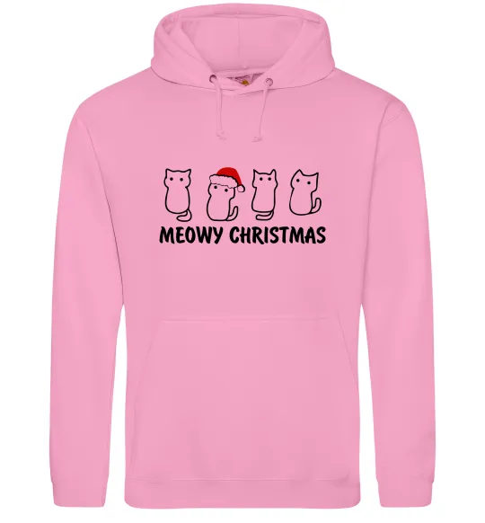 Женская толстовка (худи) Новорічні котики Розовый фото