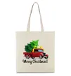 Еко-сумка Пікап з ялинкою Бежевий фото